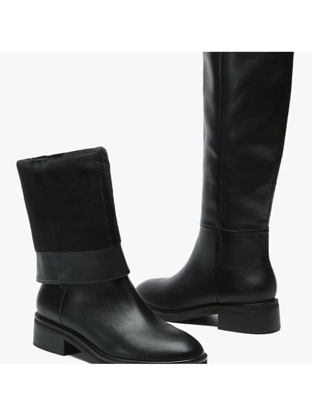 Bernal Black Knee High Boots Size 7.5